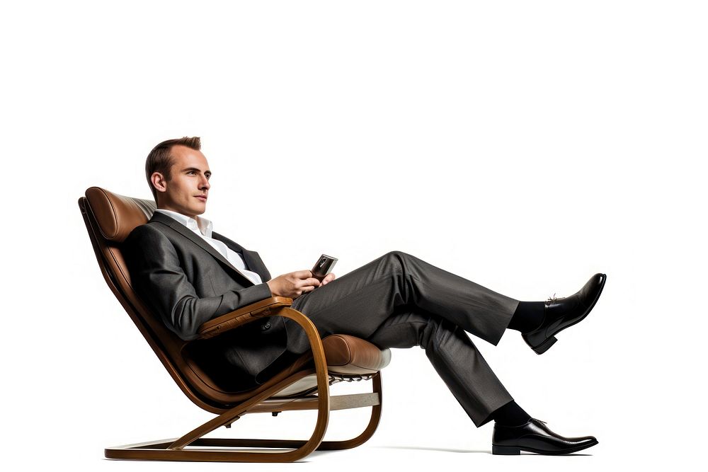 Business man chair furniture footwear. AI generated Image by rawpixel.