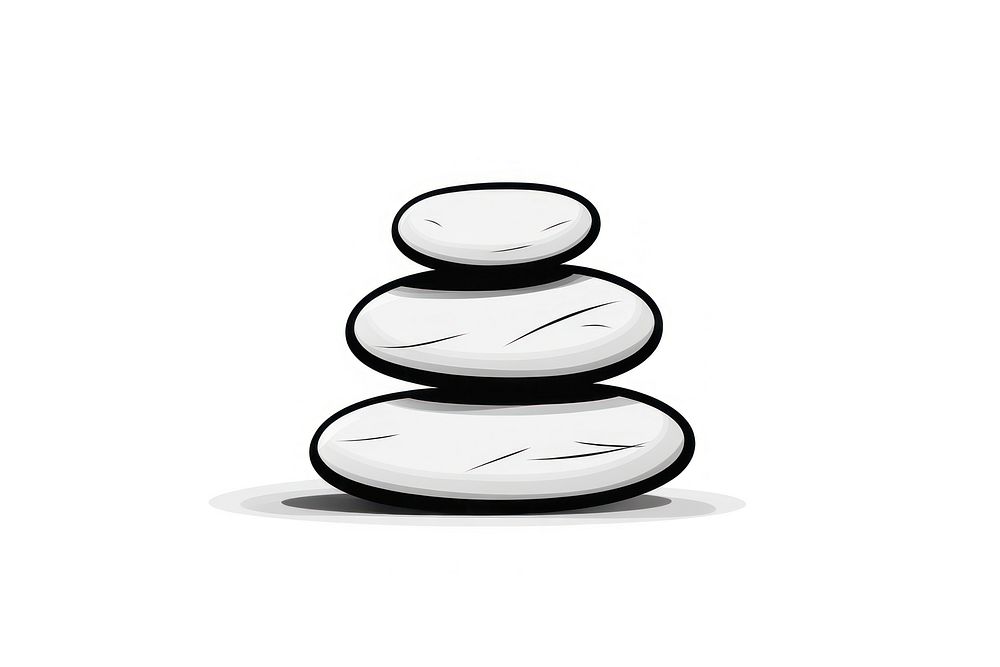 Relax stones icon pebble black white. AI generated Image by rawpixel.