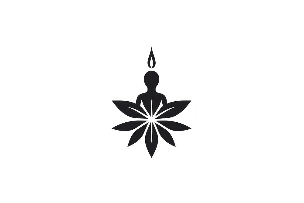 Wellness icon symbol white black. AI generated Image by rawpixel.