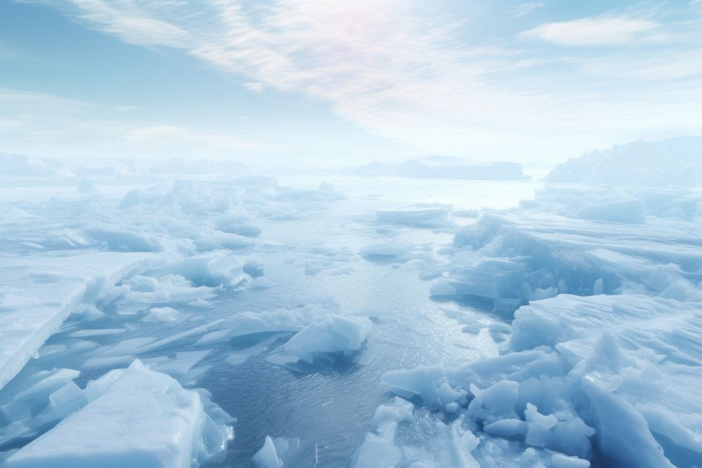 Ice outdoors glacier nature. AI generated Image by rawpixel.