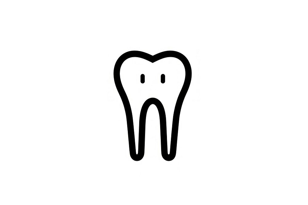 Oral care icon black white logo. AI generated Image by rawpixel.