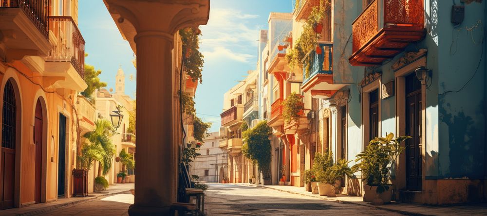 Historic mediterranean city architecture cityscape outdoors. AI generated Image by rawpixel.