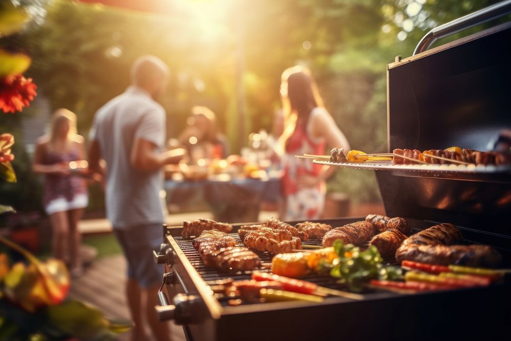 Barbecue grill barbecue grilling adult. AI generated Image by rawpixel.