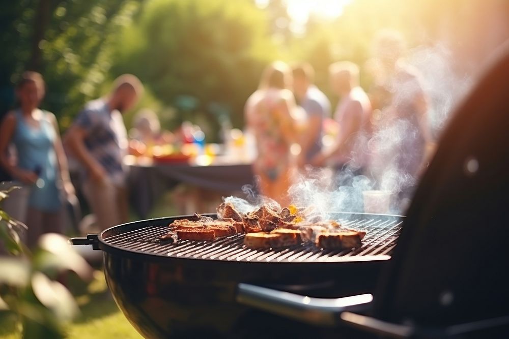 Barbecue grill grilling barbecue cooking. AI generated Image by rawpixel.
