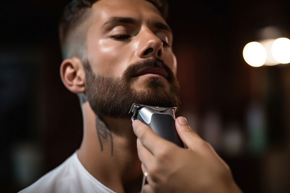 Shaving beard hairdresser technology hairstyle. AI generated Image by rawpixel.