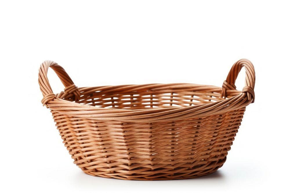 Empty basket white background container furniture. AI generated Image by rawpixel.