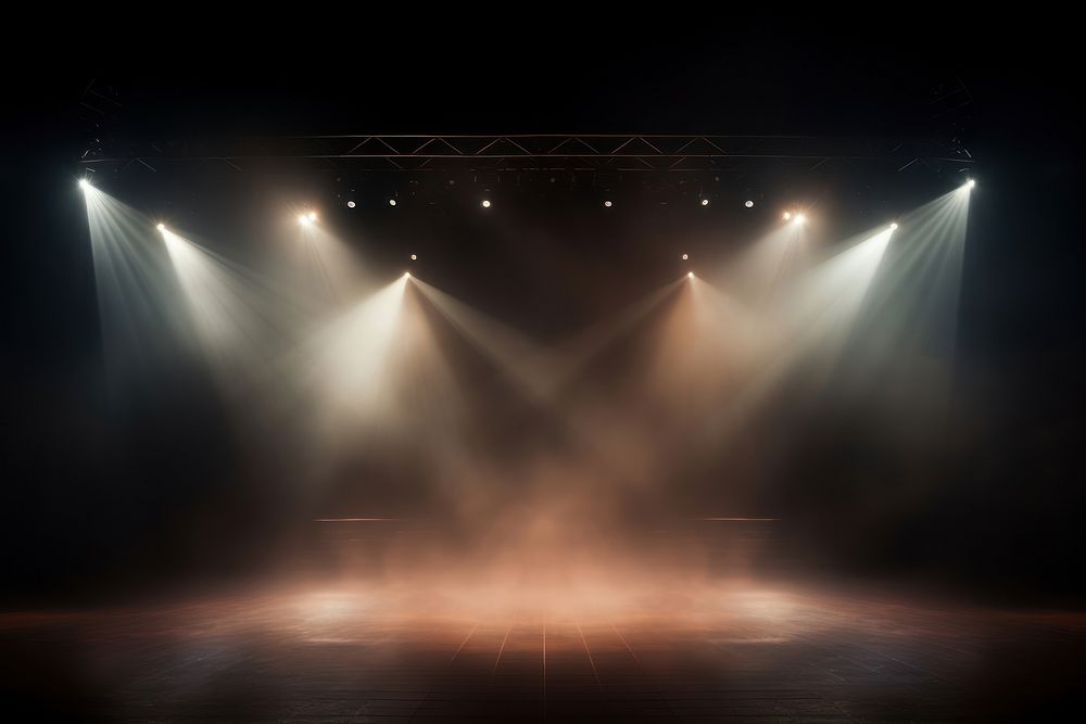 Concert stage spotlight illuminated entertainment