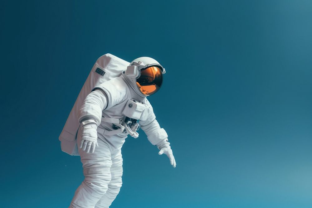 Astronaut outdoors sports snowboarding. AI generated Image by rawpixel.
