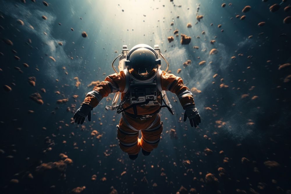 Astronaut adventure outdoors sports. AI generated Image by rawpixel.
