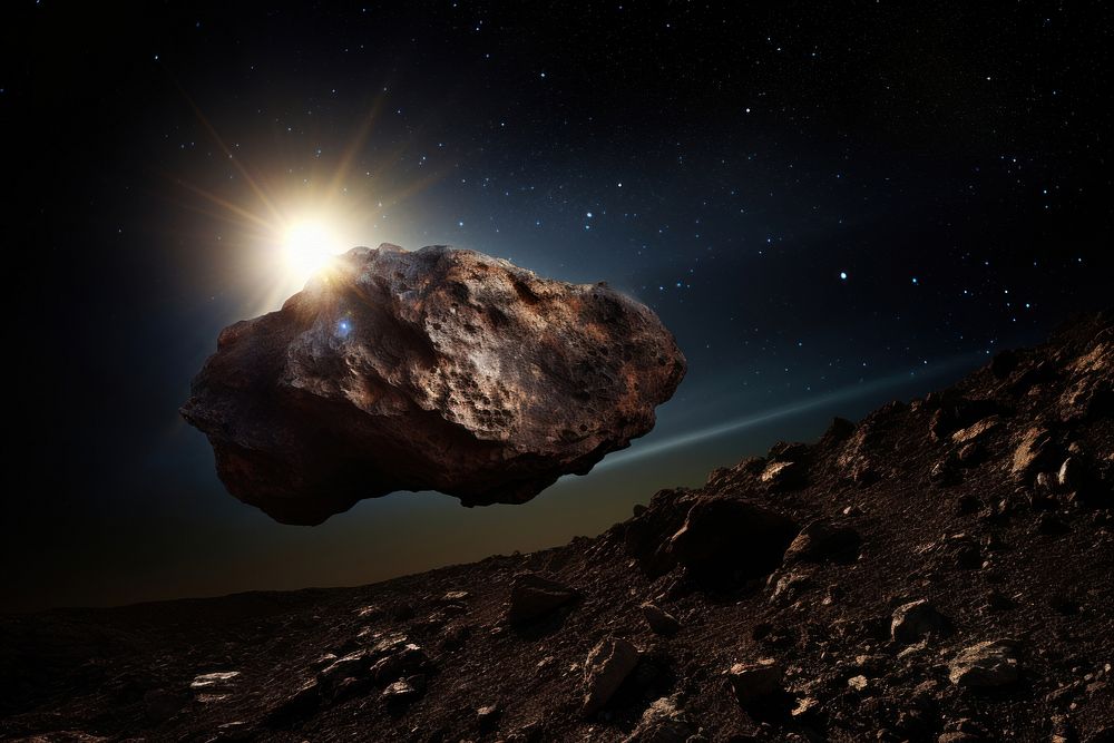 Meteorite astronomy space outdoors. AI generated Image by rawpixel.