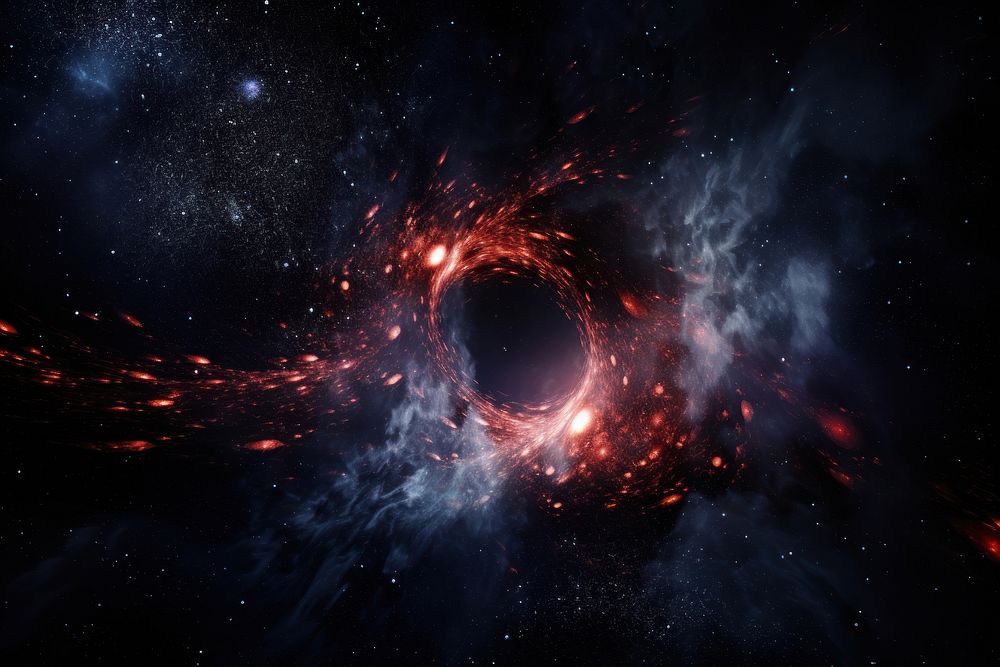 Schwarzschild black holes space astronomy universe. AI generated Image by rawpixel.