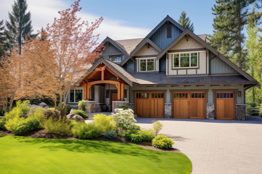 Craftsman style home garage architecture building. AI generated Image by rawpixel.
