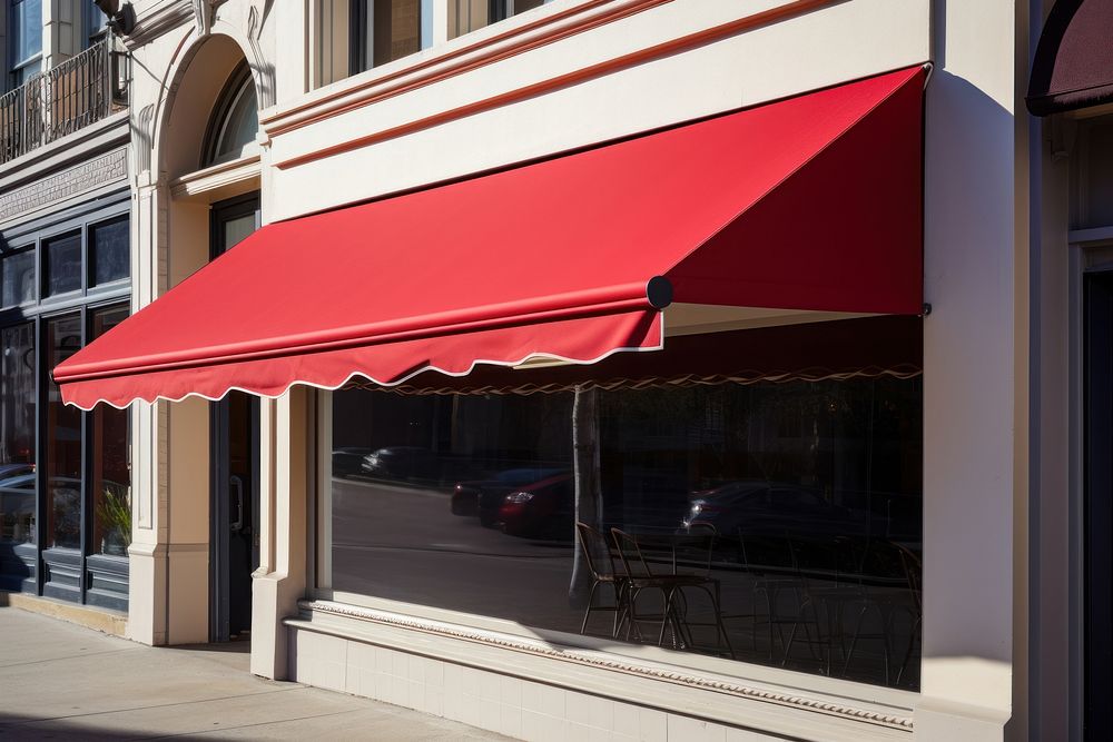 Awning vehicle red transportation. AI generated Image by rawpixel.