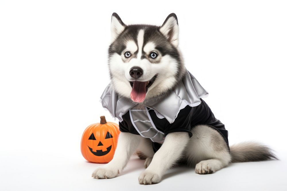 Halloween costume mammal animal husky. 