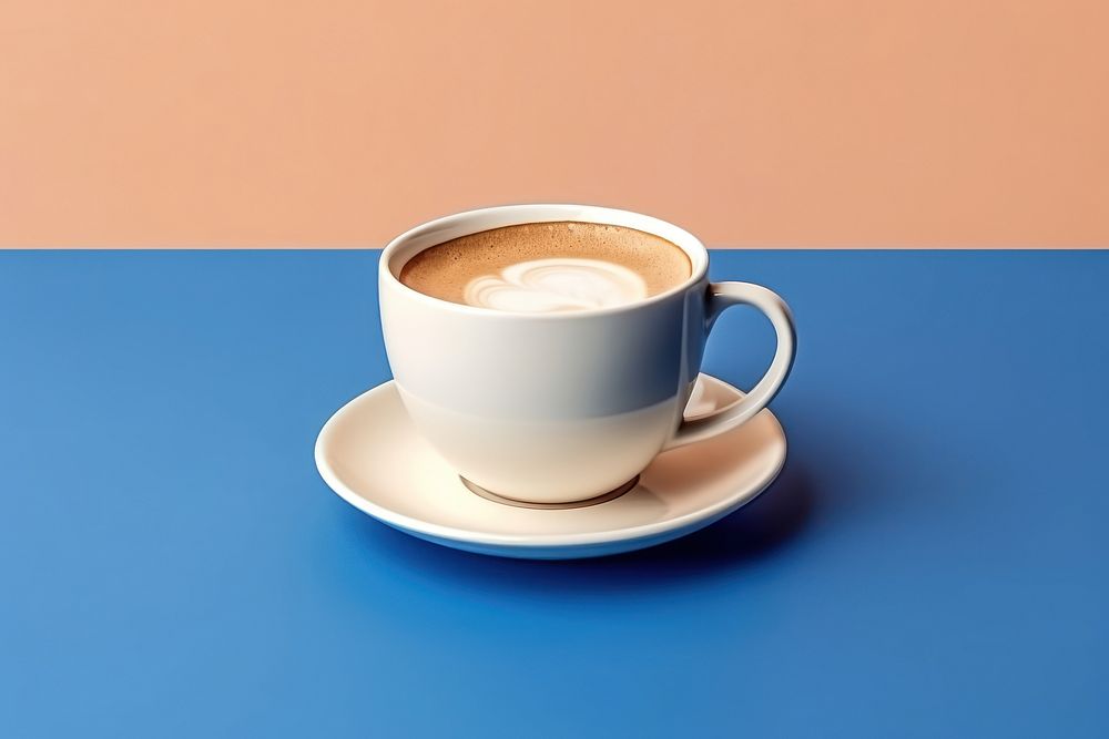 Saucer cappuccino ceramic coffee. AI generated Image by rawpixel.