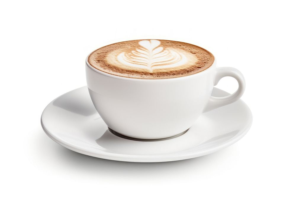 Cup cappuccino coffee saucer. AI generated Image by rawpixel.