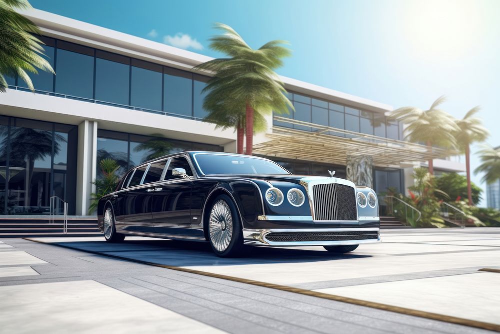 Luxury Limousine car vehicle luxury limo. AI generated Image by rawpixel.
