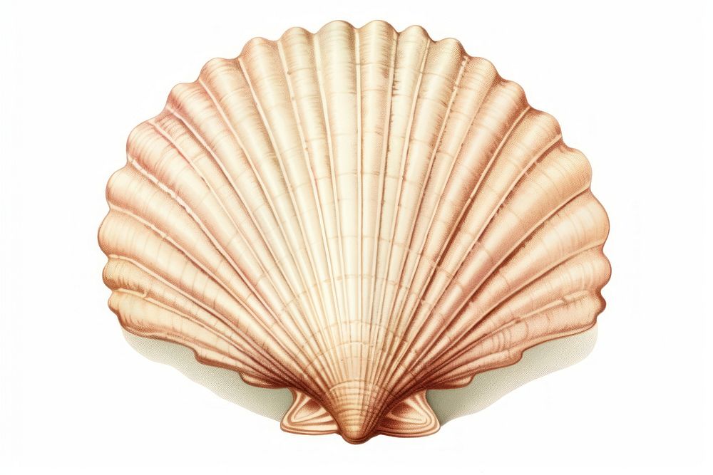 Marine Shell seashell seafood clam. AI generated Image by rawpixel.