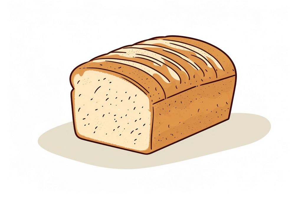 A bread food white background sourdough. AI generated Image by rawpixel.