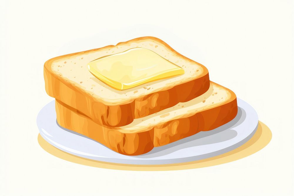 A bread dessert butter toast. AI generated Image by rawpixel.
