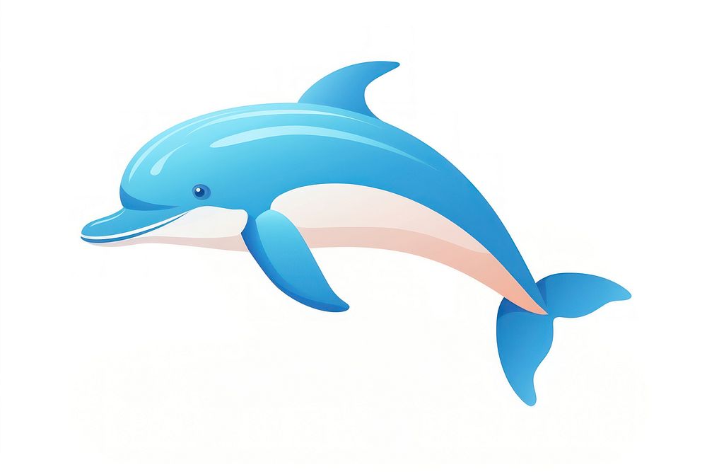 A dolphin animal mammal white background. AI generated Image by rawpixel.