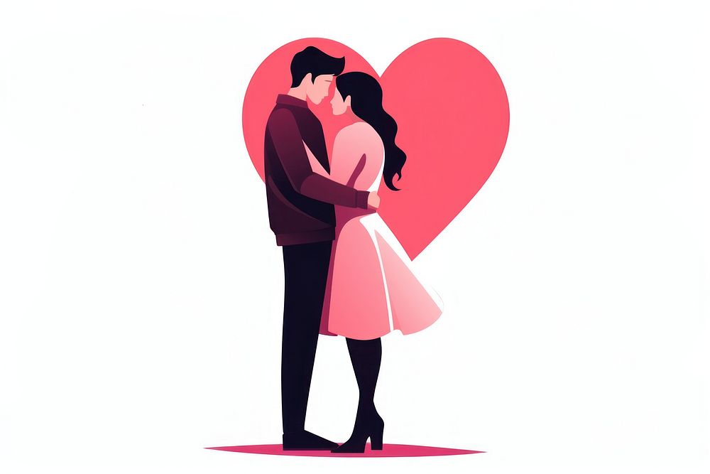 Hugging couple kissing adult love. AI generated Image by rawpixel.