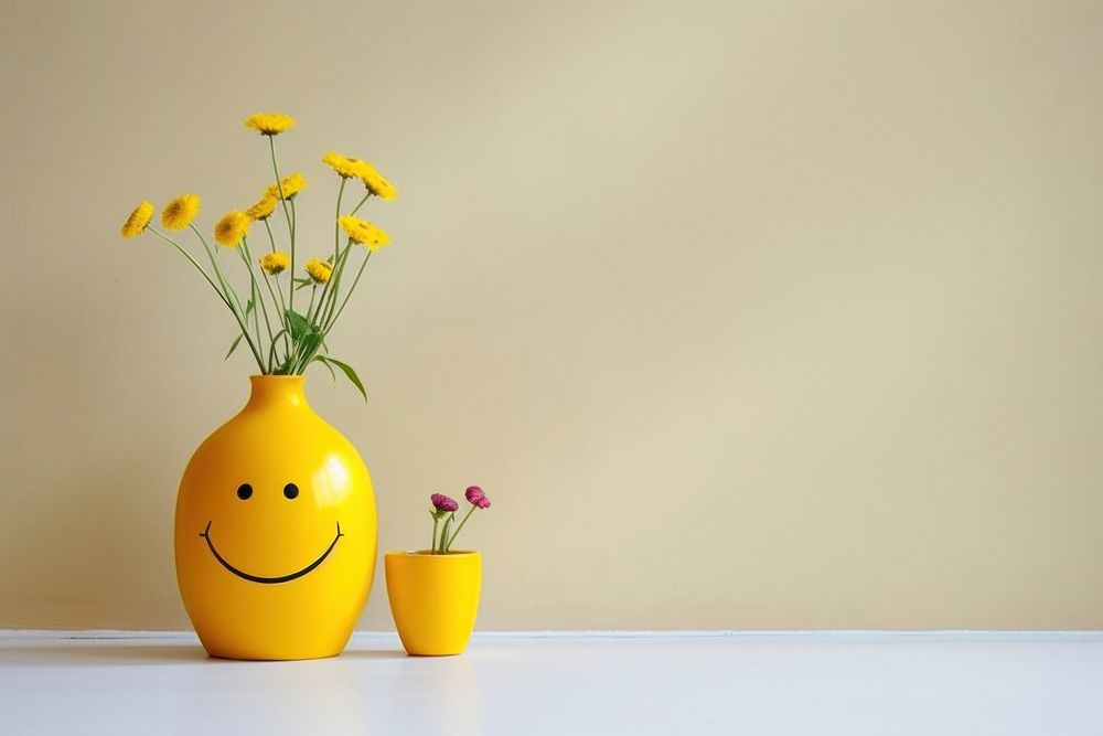 Laughter flower plant vase. AI generated Image by rawpixel.