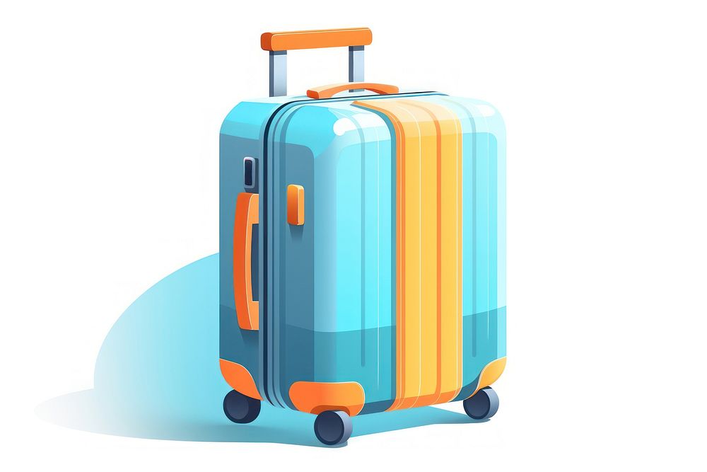 A traveller suitecase suitcase luggage white background. AI generated Image by rawpixel.