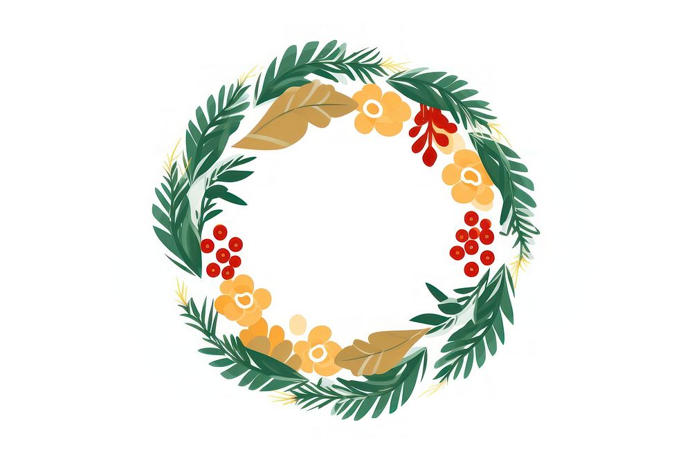 A Christmas wreath decoration christmas pattern. AI generated Image by rawpixel.