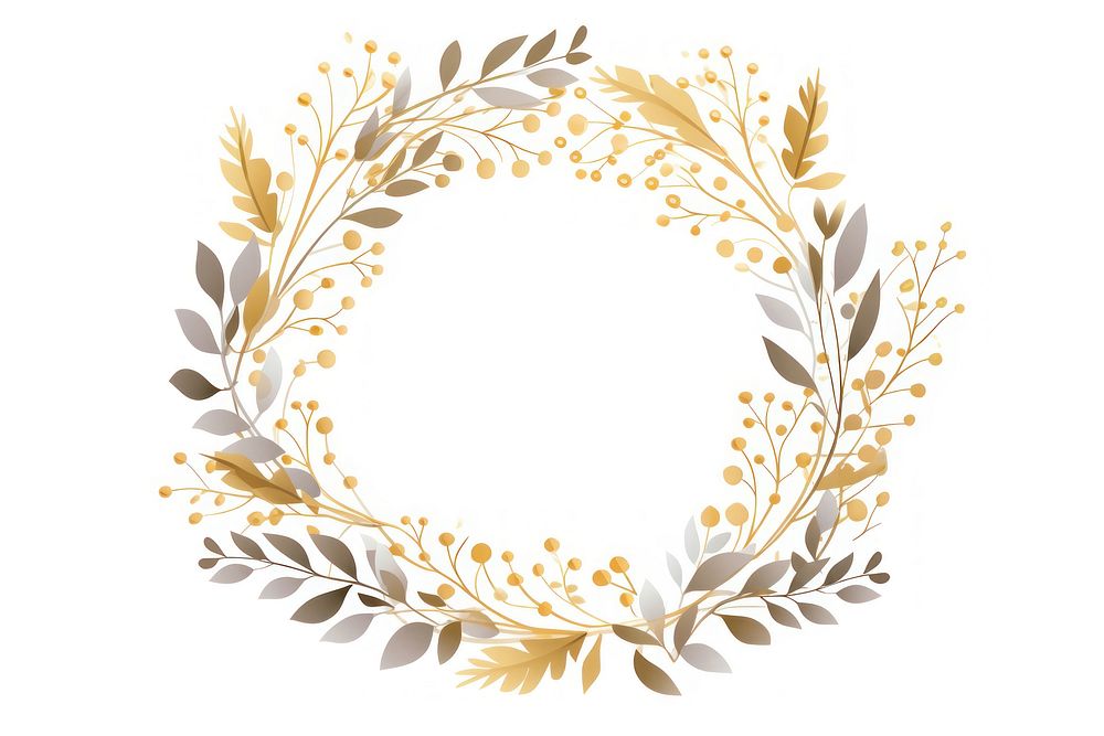 A Christmas wreath decoration pattern white background. AI generated Image by rawpixel.