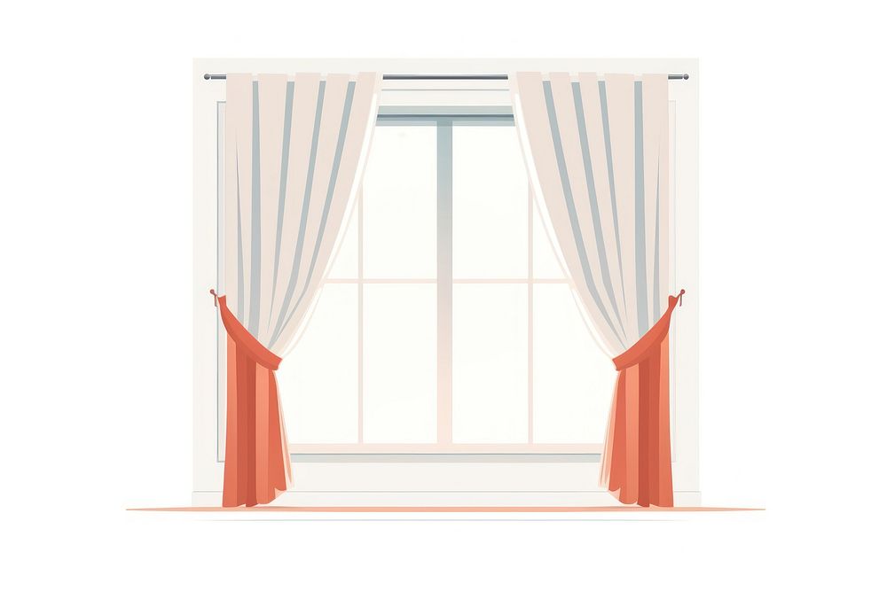 Curtain window furniture white background. AI generated Image by rawpixel.