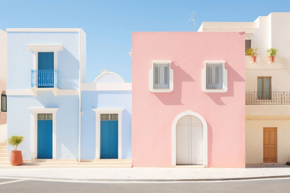 Historic mediterranean city architecture building house. AI generated Image by rawpixel.