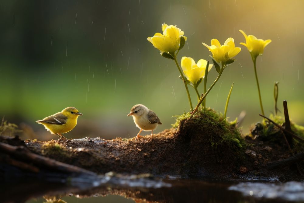 Outdoors nature animal canary. 