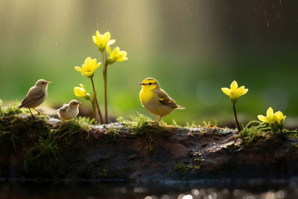 Outdoors animal canary nature. AI generated Image by rawpixel.