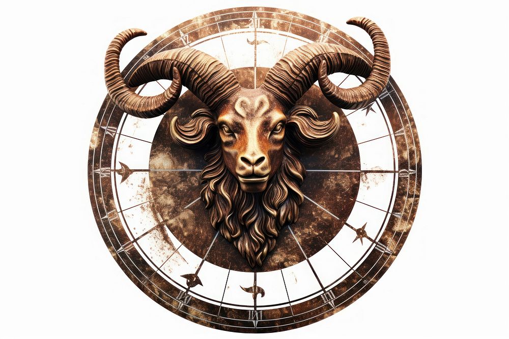 Zodiac sign animal mammal clock. AI generated Image by rawpixel.