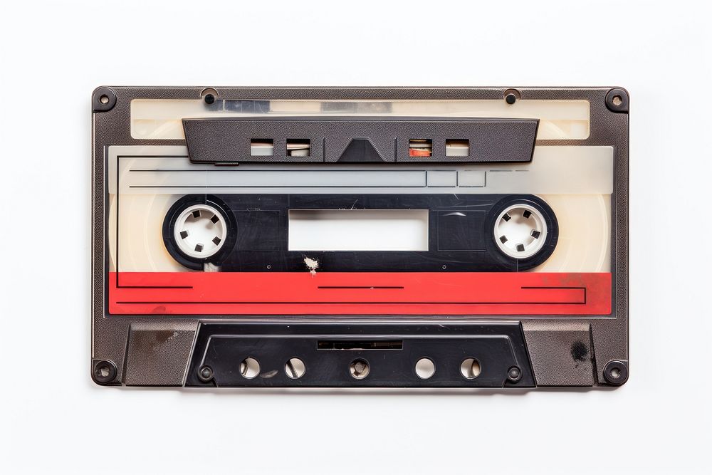Cassette tape electronics white background technology. AI generated Image by rawpixel.