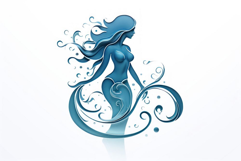 Aquarius zodiac sign pattern creativity hairstyle. AI generated Image by rawpixel.