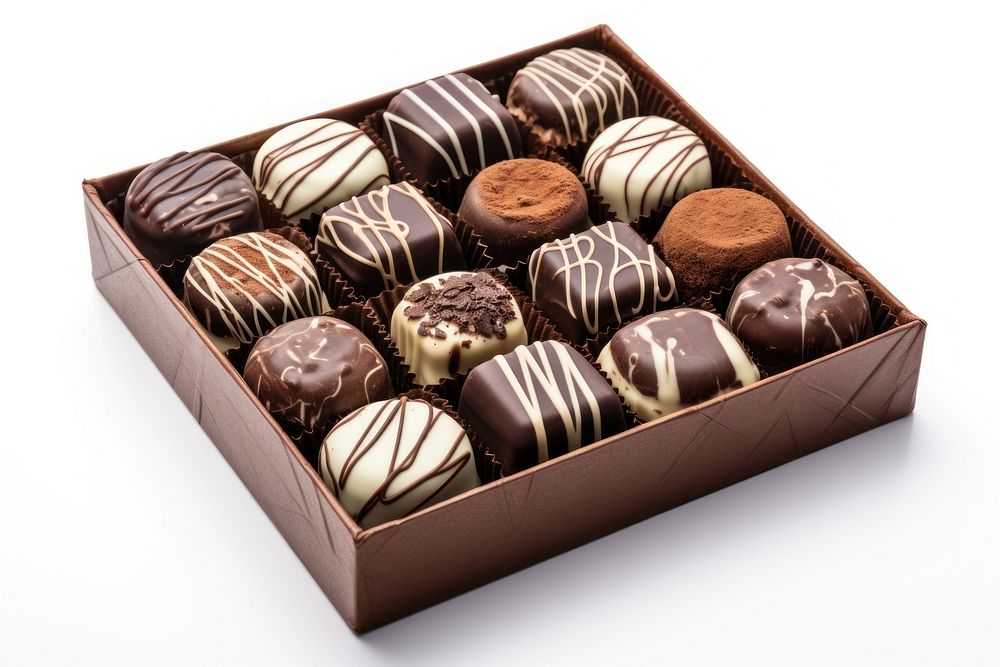 Chocolate Covered Cookies box chocolate confectionery dessert. AI generated Image by rawpixel.