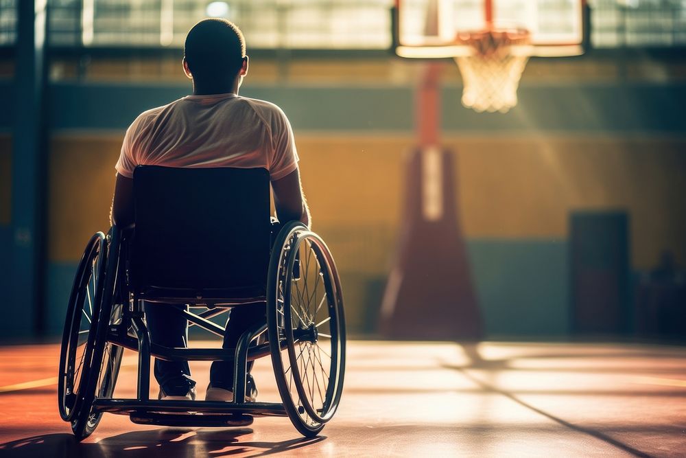 Disabled wheelchair basketball sports. AI generated Image by rawpixel.