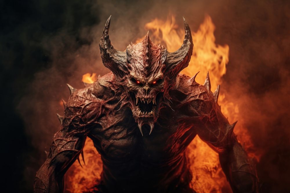 Demon dragon fire representation. AI generated Image by rawpixel.