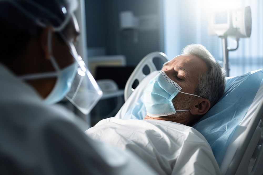 Covid19 hospital patient doctor. AI generated Image by rawpixel.