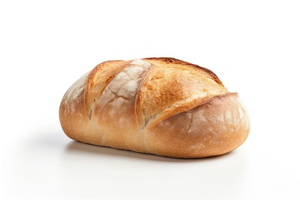 A bread food bun white background. AI generated Image by rawpixel.