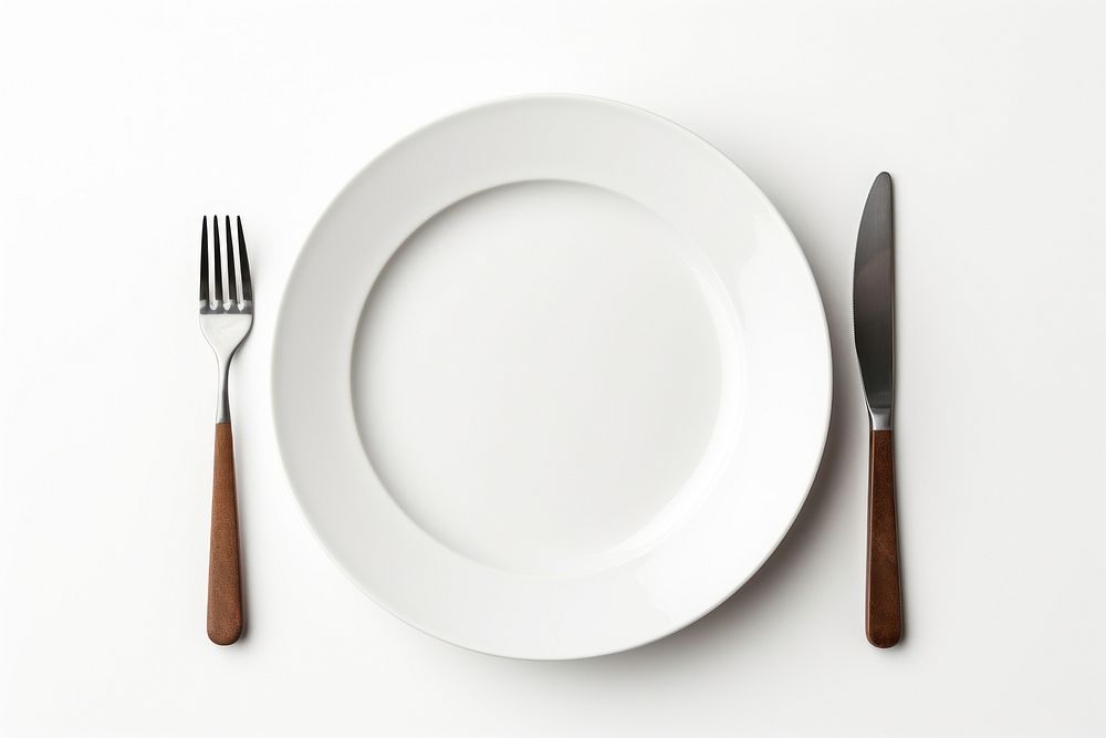 Plate knife cutlery dinner. AI generated Image by rawpixel.