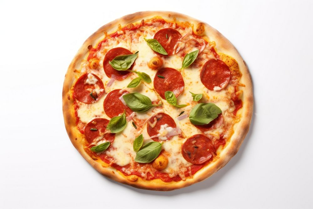 Tasty italian pizza food white background italian food. AI generated Image by rawpixel.