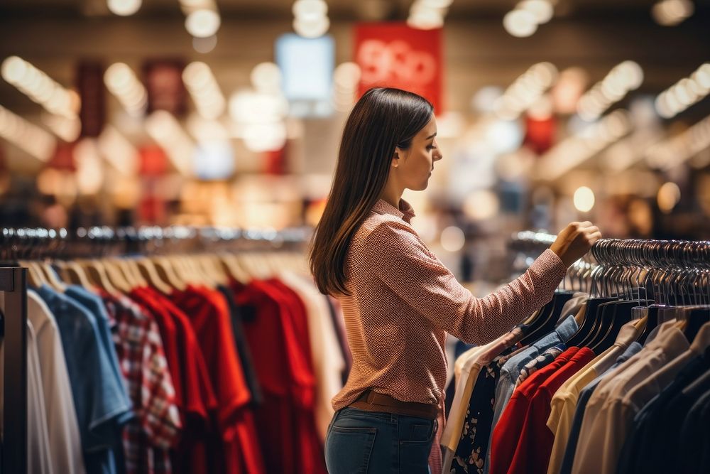 Shopping choosing market female. AI generated Image by rawpixel.