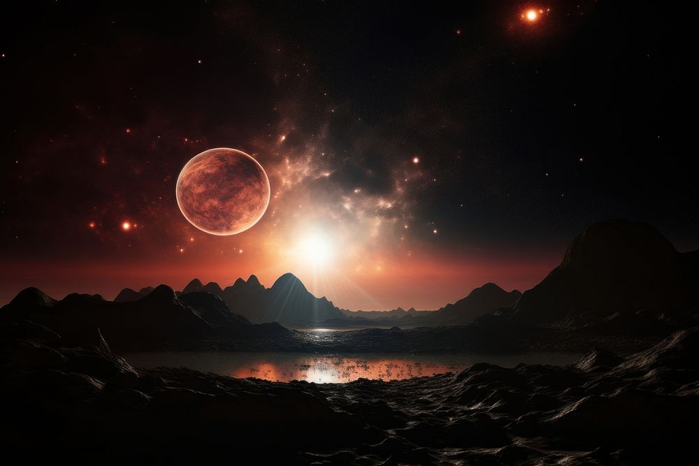 Space astronomy landscape outdoors nature. AI generated Image by rawpixel.