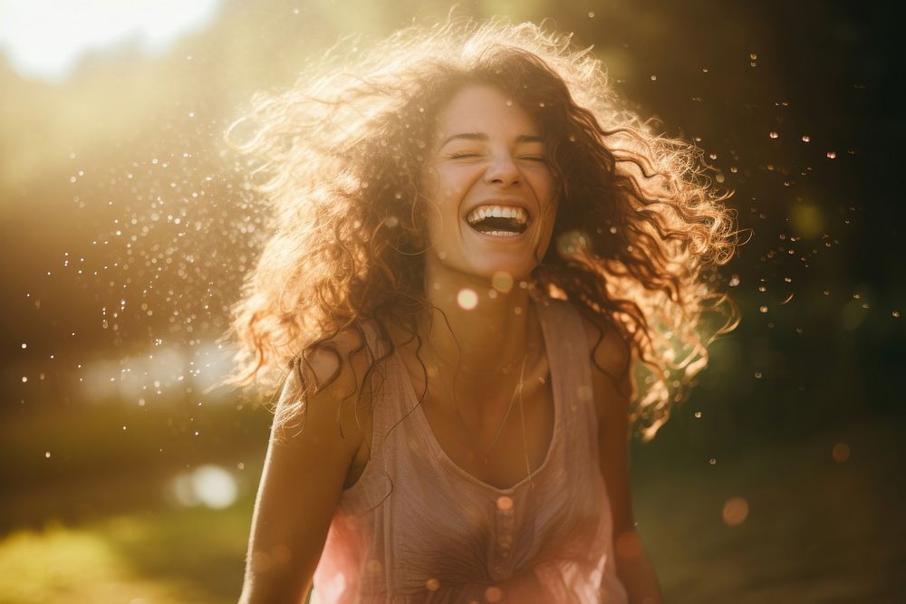 Laughter laughing excitement happiness. AI generated Image by rawpixel.