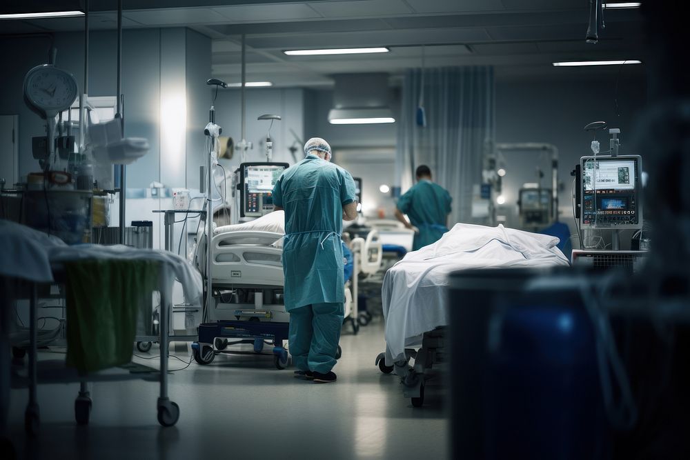 Covid19 hospital surgery doctor. AI generated Image by rawpixel.