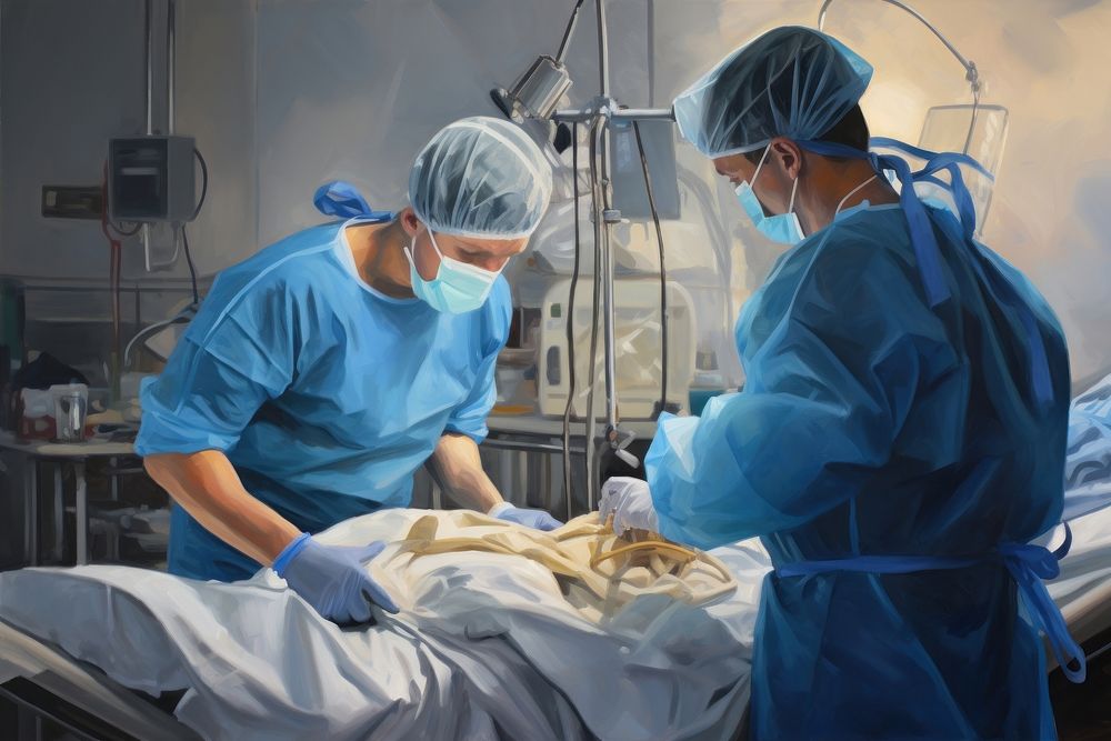 Covid19 hospital surgeon surgery. AI generated Image by rawpixel.