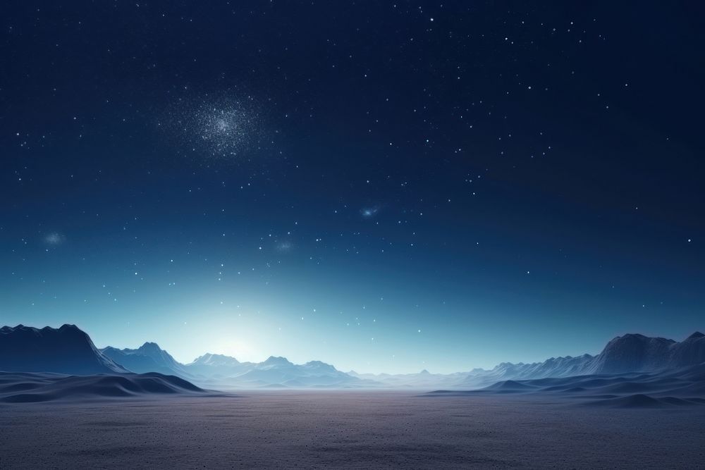 Landscape night panoramic outdoors. AI generated Image by rawpixel.